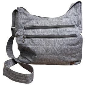 Lug Cable Car Crossbody Bag Travel RFID Gray Unisex Purse Organizer Pockets
